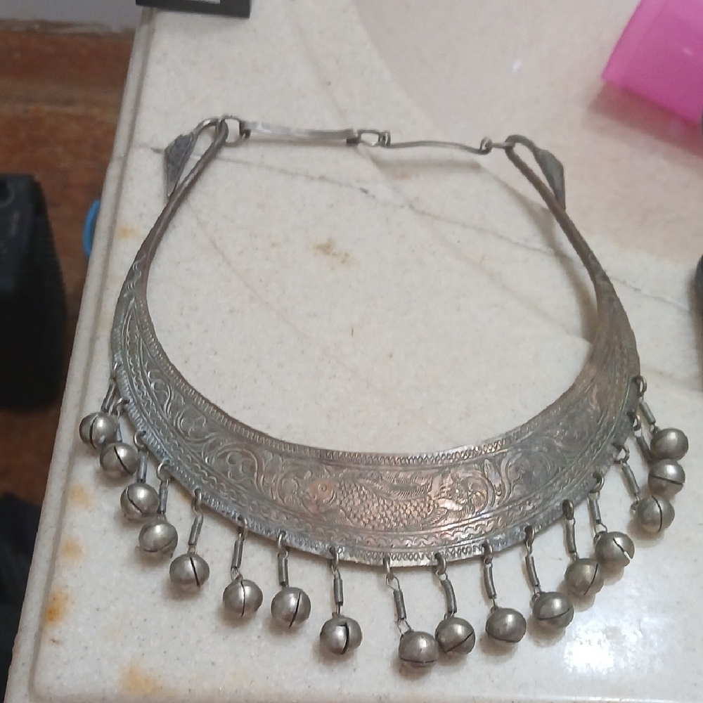 Miao Hmong tribe metal necklace